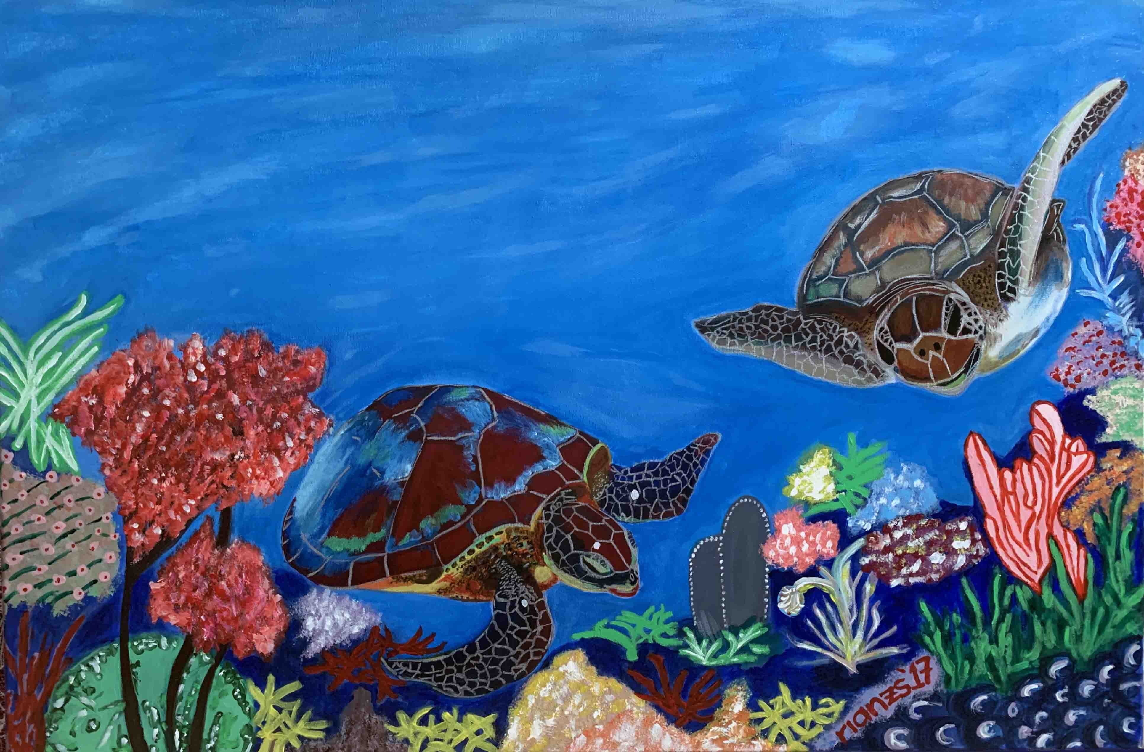 Precious Rianzares | I Love You, Turtles (2019) | Sold - FilipinoArt.ph